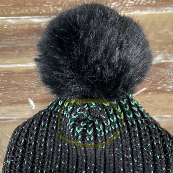 Disney Love Your Melon Pom Beanie OS Buzz Lightyear Holographic Patch Knit Hat